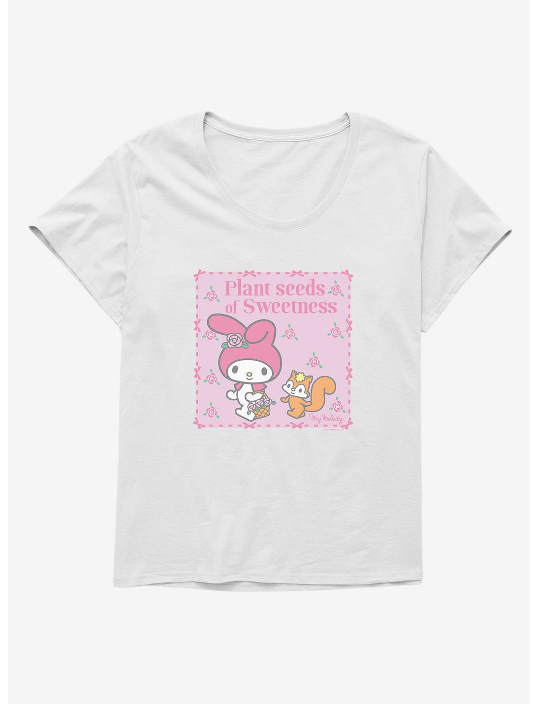 My Melody Plant Seeds Of Sweetness Womens T-Shirt Plus Size, WHITE, hi-res