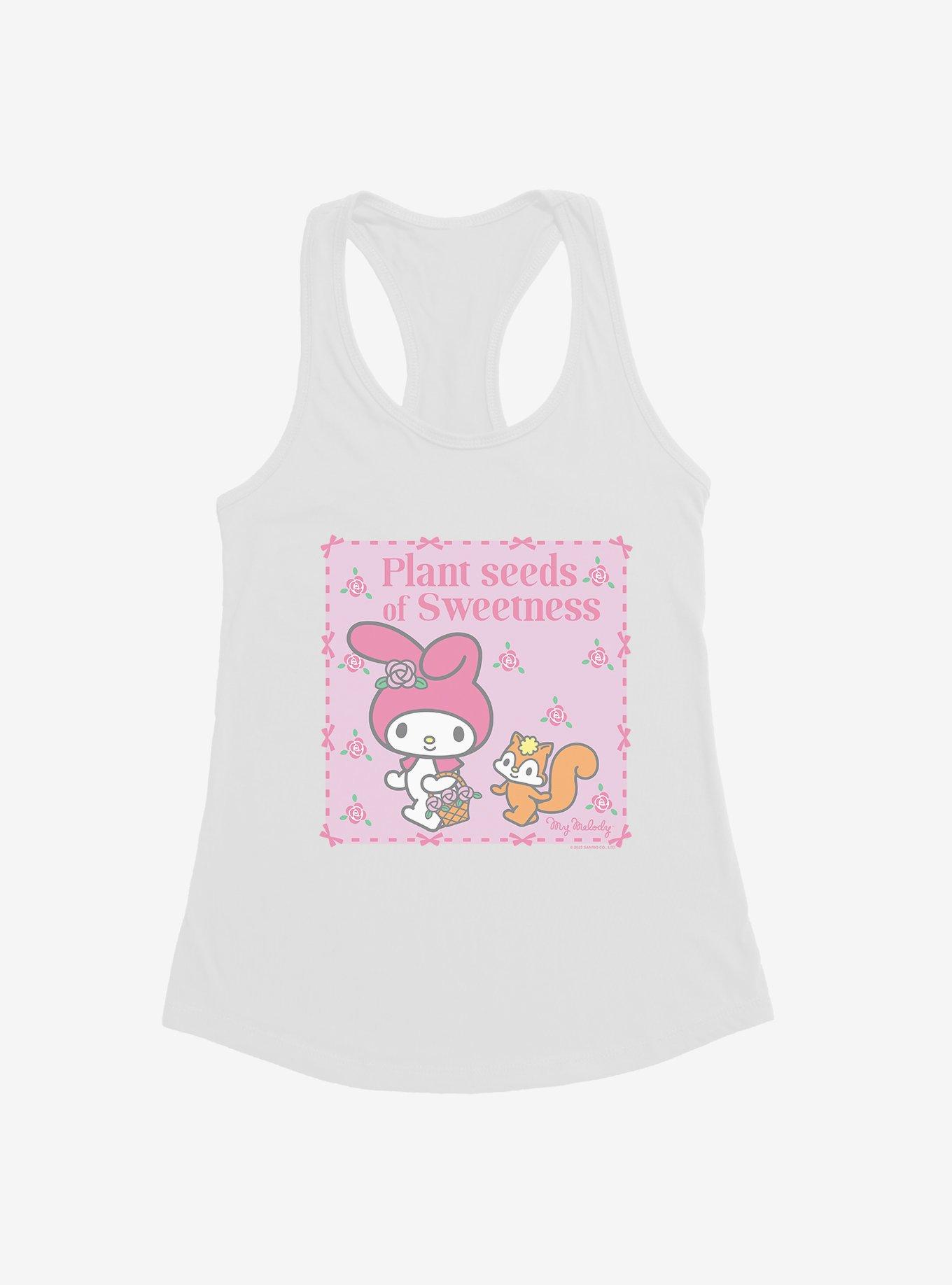 My Melody Plant Seeds Of Sweetness Womens Tank Top, WHITE, hi-res
