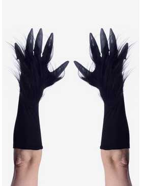 Black Talon Costume Claws Gloves, , hi-res