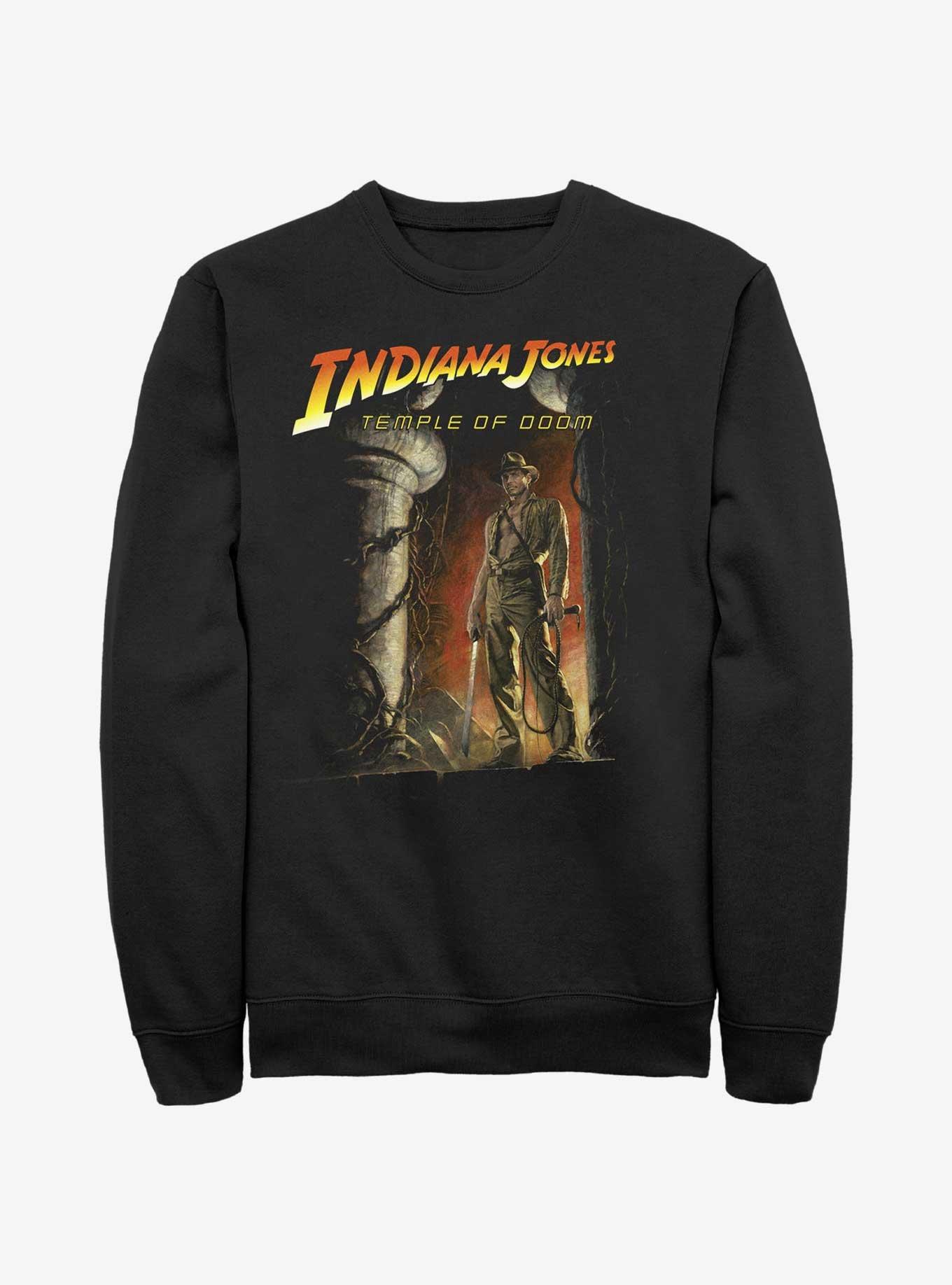 Indiana Jones and the Temple of Doom Poster Sweatshirt, BLACK, hi-res