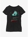 Indiana Jones Treasure Chase Youth Girls T-Shirt BoxLunch Web Exclusive, BLACK, hi-res