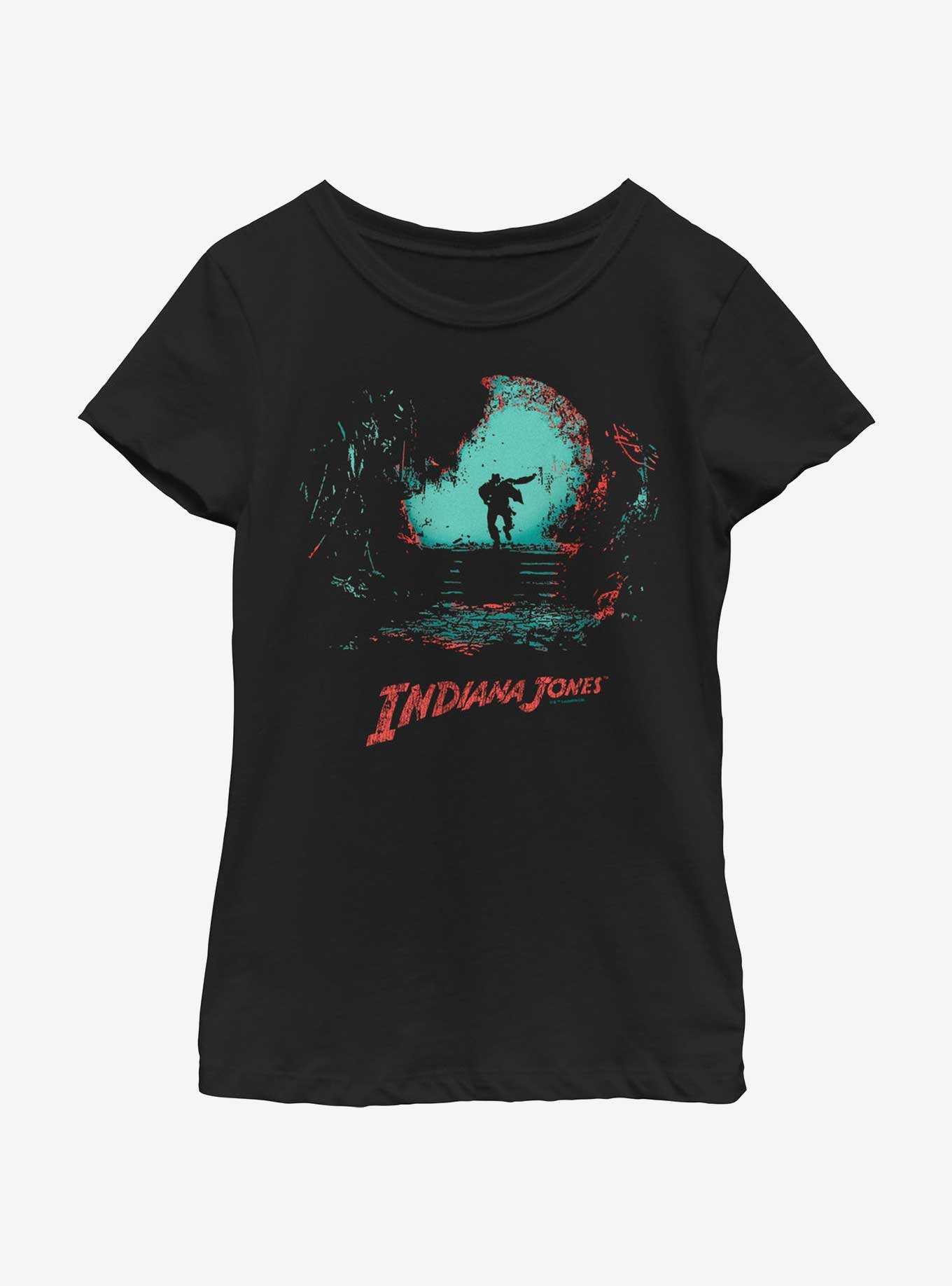 Indiana Jones Treasure Chase Youth Girls T-Shirt BoxLunch Web Exclusive, , hi-res