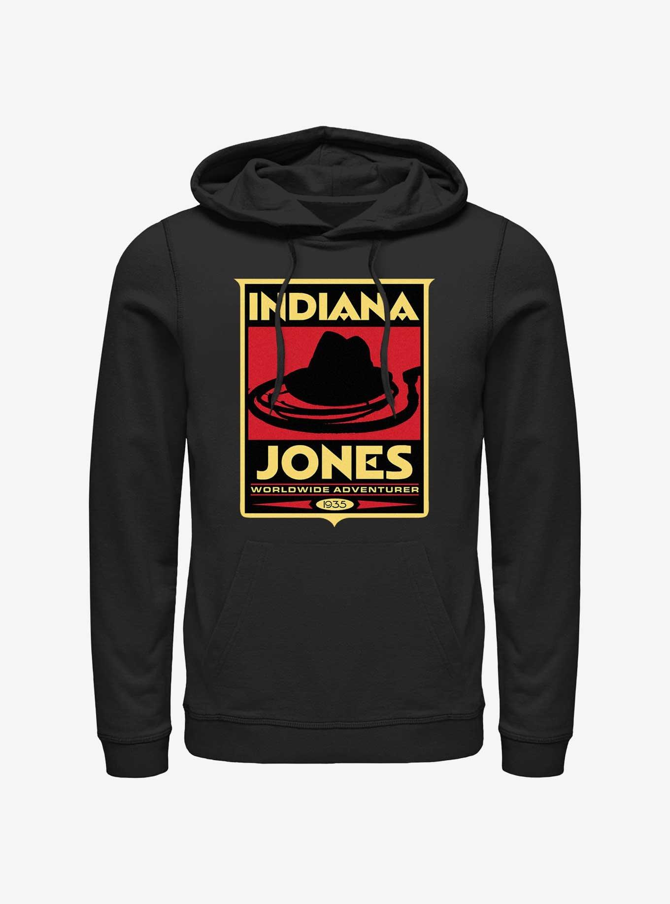 Indiana Jones Hat & Whip Poster Hoodie, , hi-res