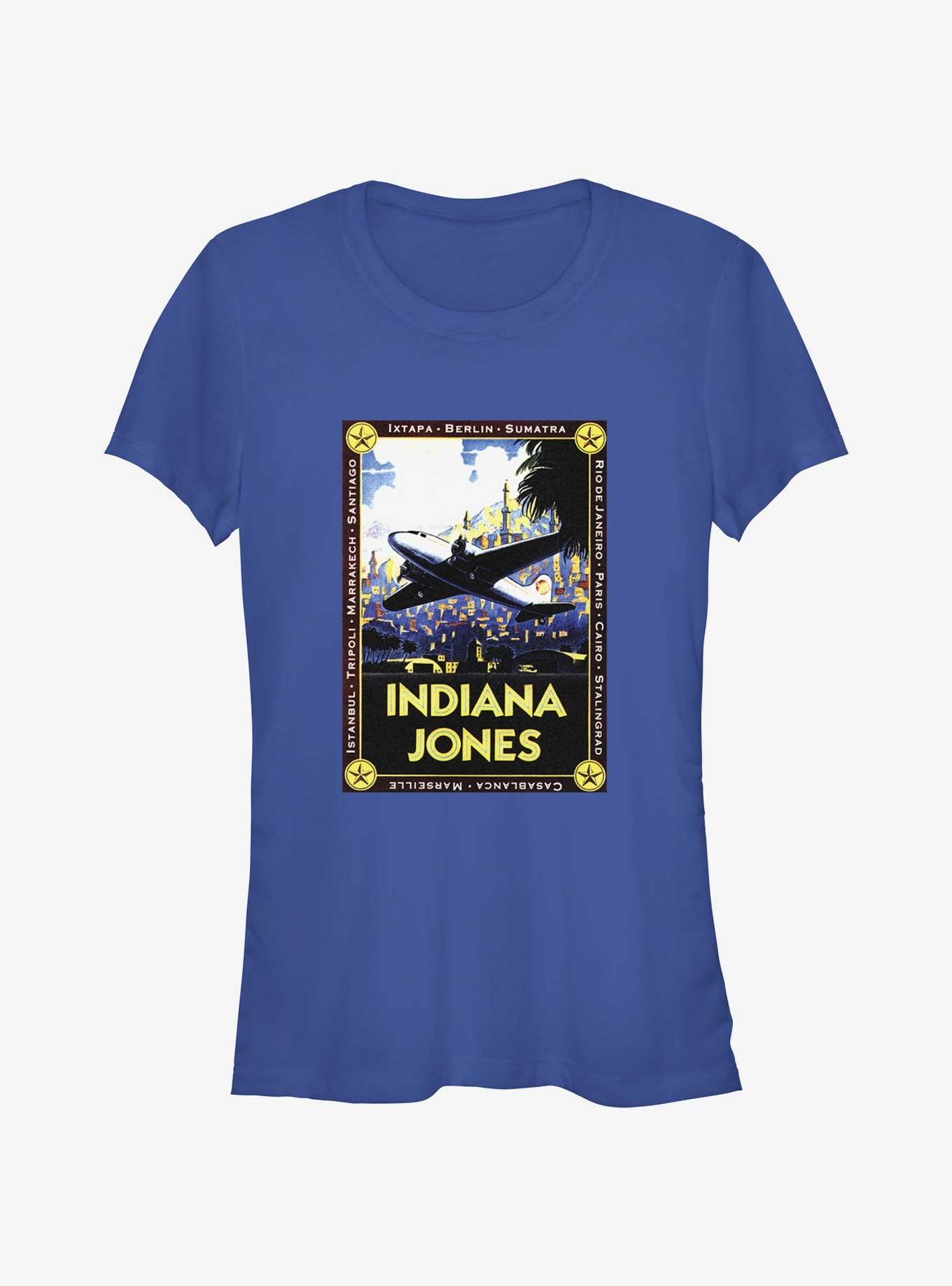 Indiana Jones Cities Postal Girls T-Shirt, ROYAL, hi-res