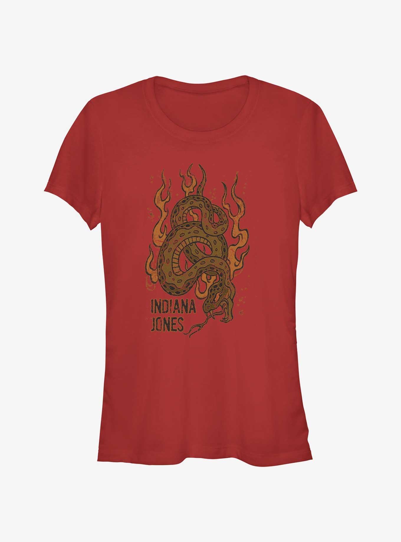 Indiana Jones Flaming Snakes Girls T-Shirt, RED, hi-res
