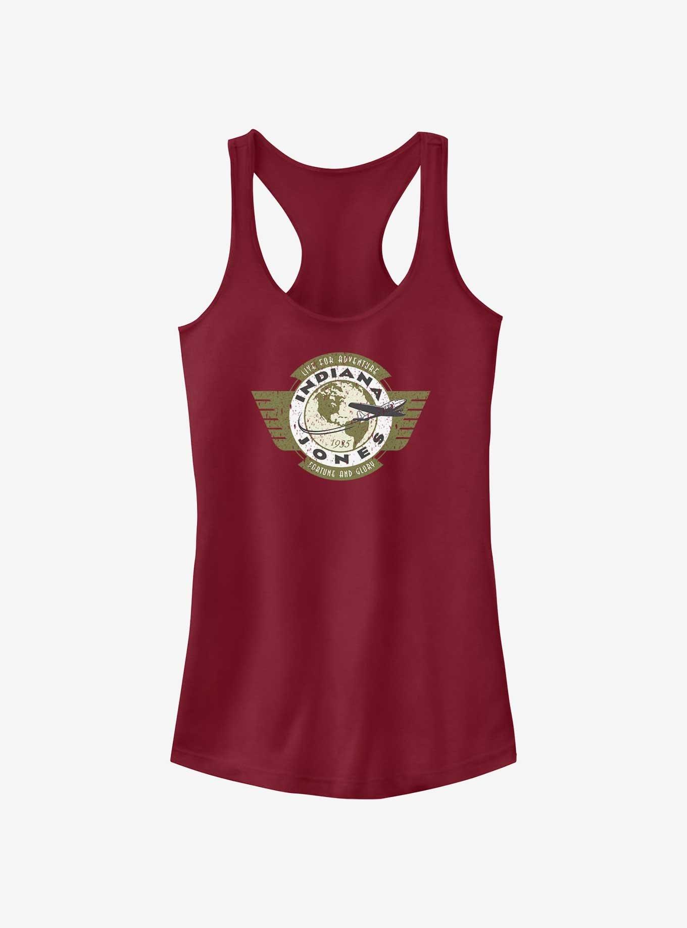 Indiana Jones Live For Adventure Vintage Aviation Badge Girls Tank, , hi-res