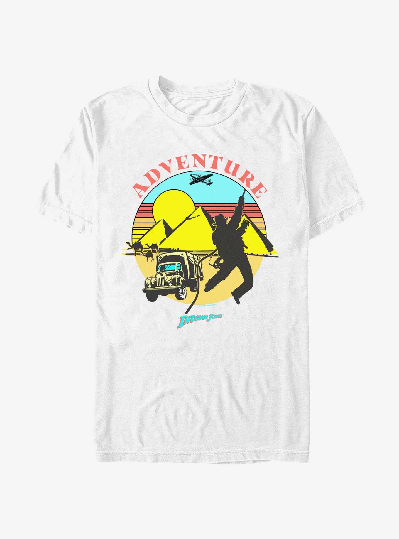 Indiana Jones The Desert Chase Adventure T-Shirt Hot Topic Web Exclusive, WHITE, hi-res