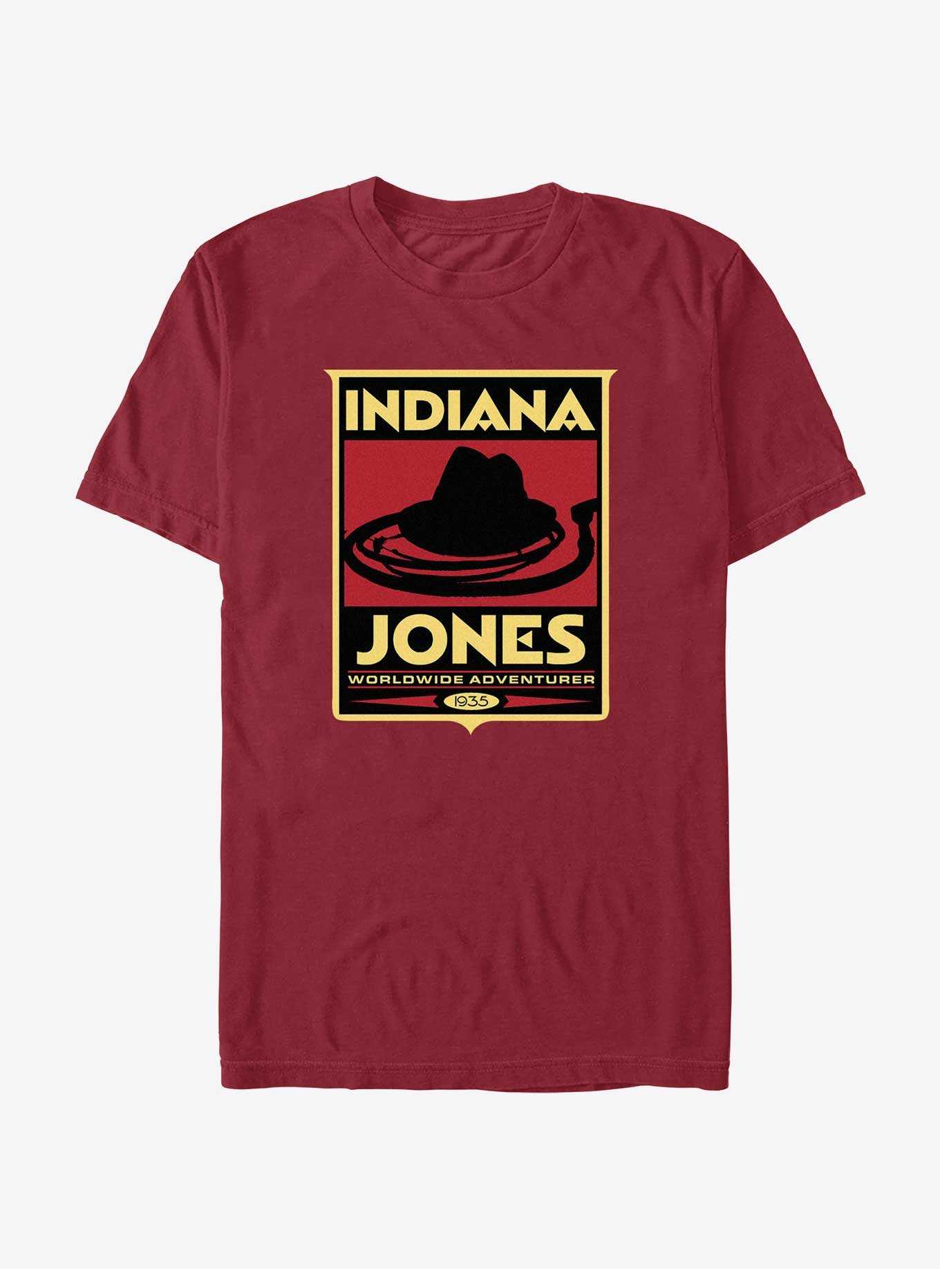 Indiana Jones Hat & Whip Poster T-Shirt, , hi-res