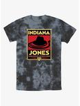 Indiana Jones Hat & Whip Poster Tie-Dye T-Shirt, BLKCHAR, hi-res