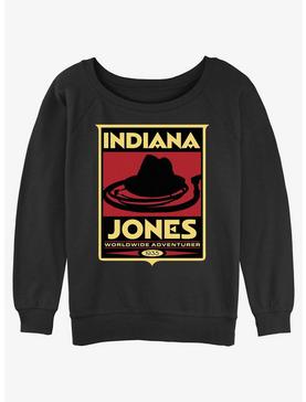 Indiana Jones Hat & Whip Poster Womens Slouchy Sweatshirt, , hi-res