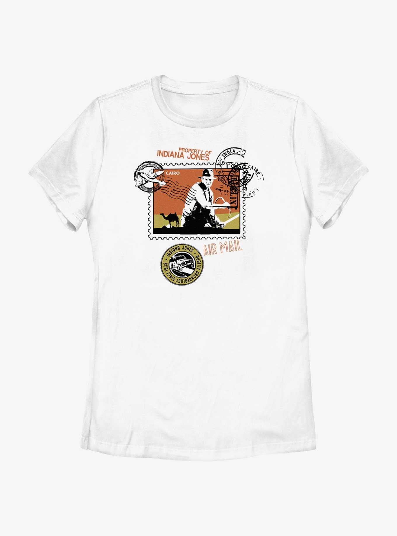 Indiana Jones Postcard Stamp Womens T-Shirt, , hi-res