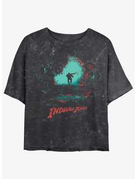 Indiana Jones Treasure Chase Mineral Wash Womens Crop T-Shirt BoxLunch Web Exclusive, , hi-res