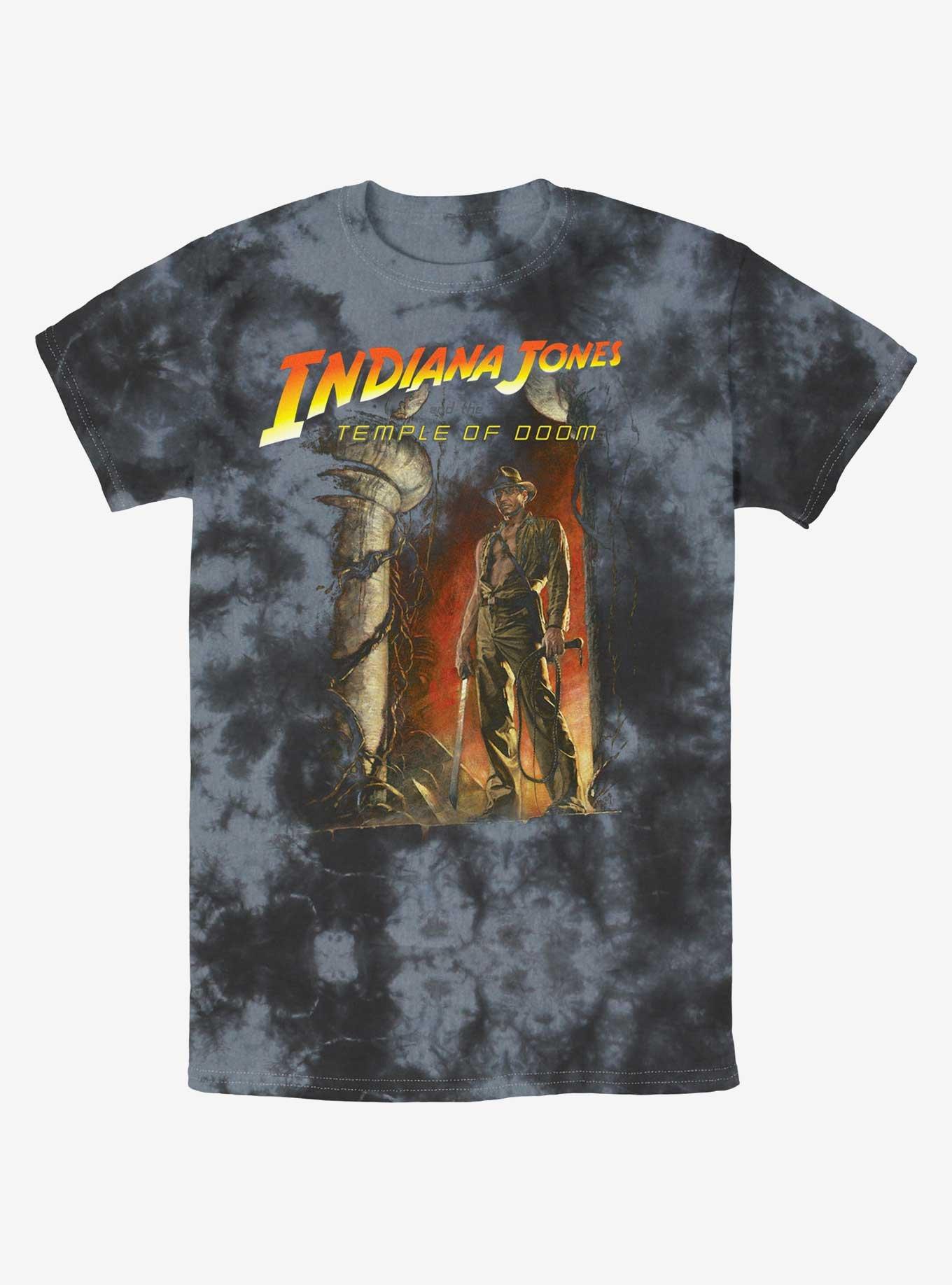 Indiana Jones and the Temple of Doom Poster Tie-Dye T-Shirt, BLKCHAR, hi-res