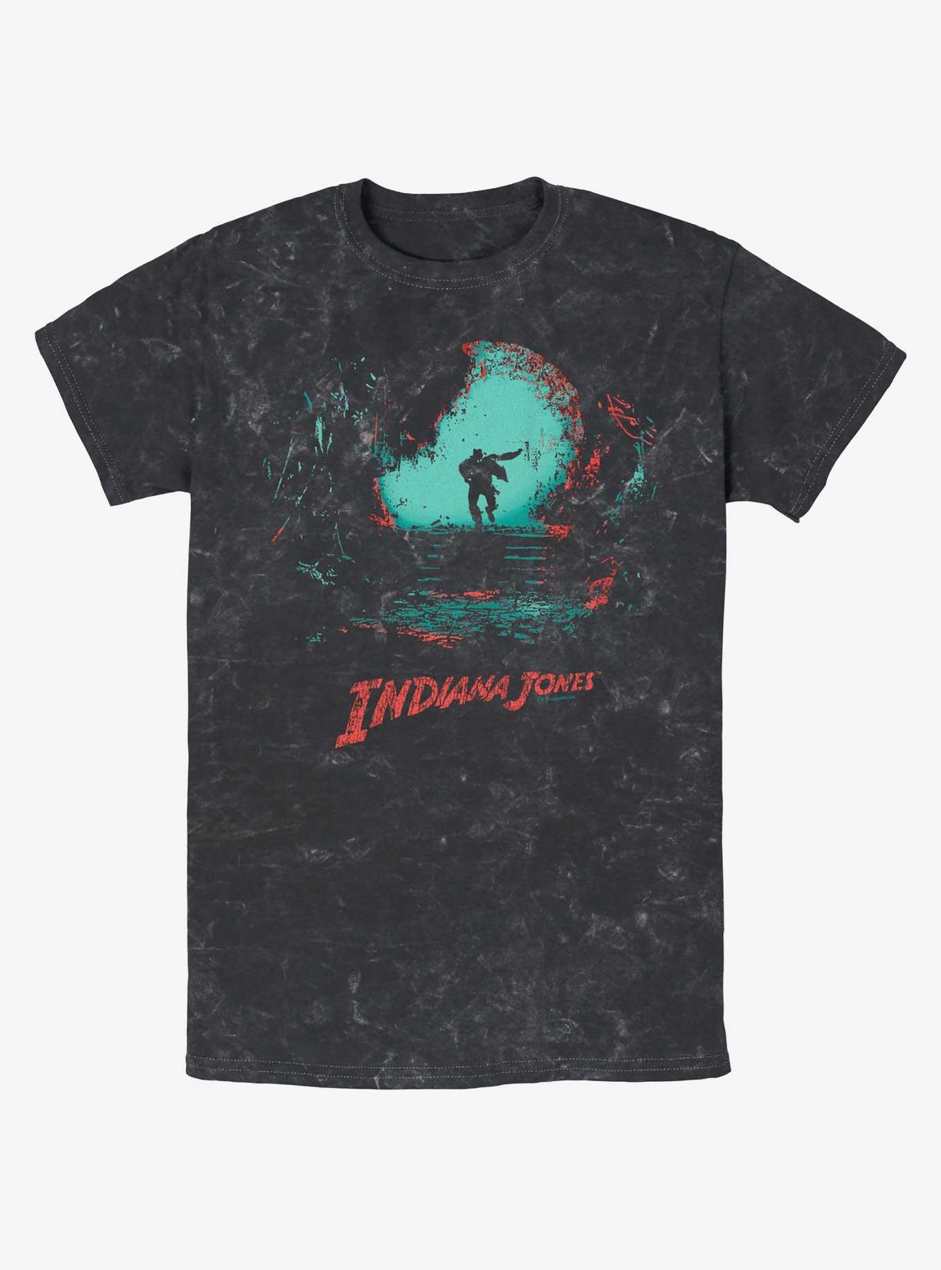 Indiana Jones Treasure Chase Mineral Wash T-Shirt Her Universe Web Exclusive, BLACK, hi-res