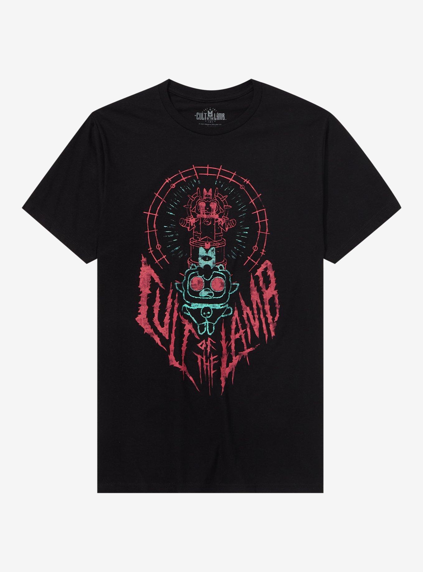 Cult Of The Lamb Metal T-Shirt, BLACK, hi-res