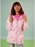 Hello Kitty Heart Oversized Hoodie, PINK, hi-res