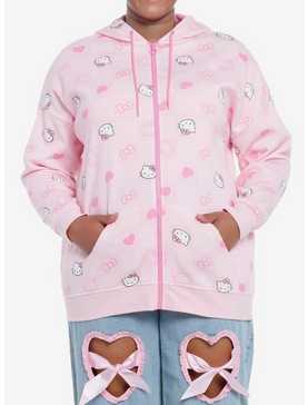 Hello Kitty Heart Oversized Hoodie Plus Size, , hi-res