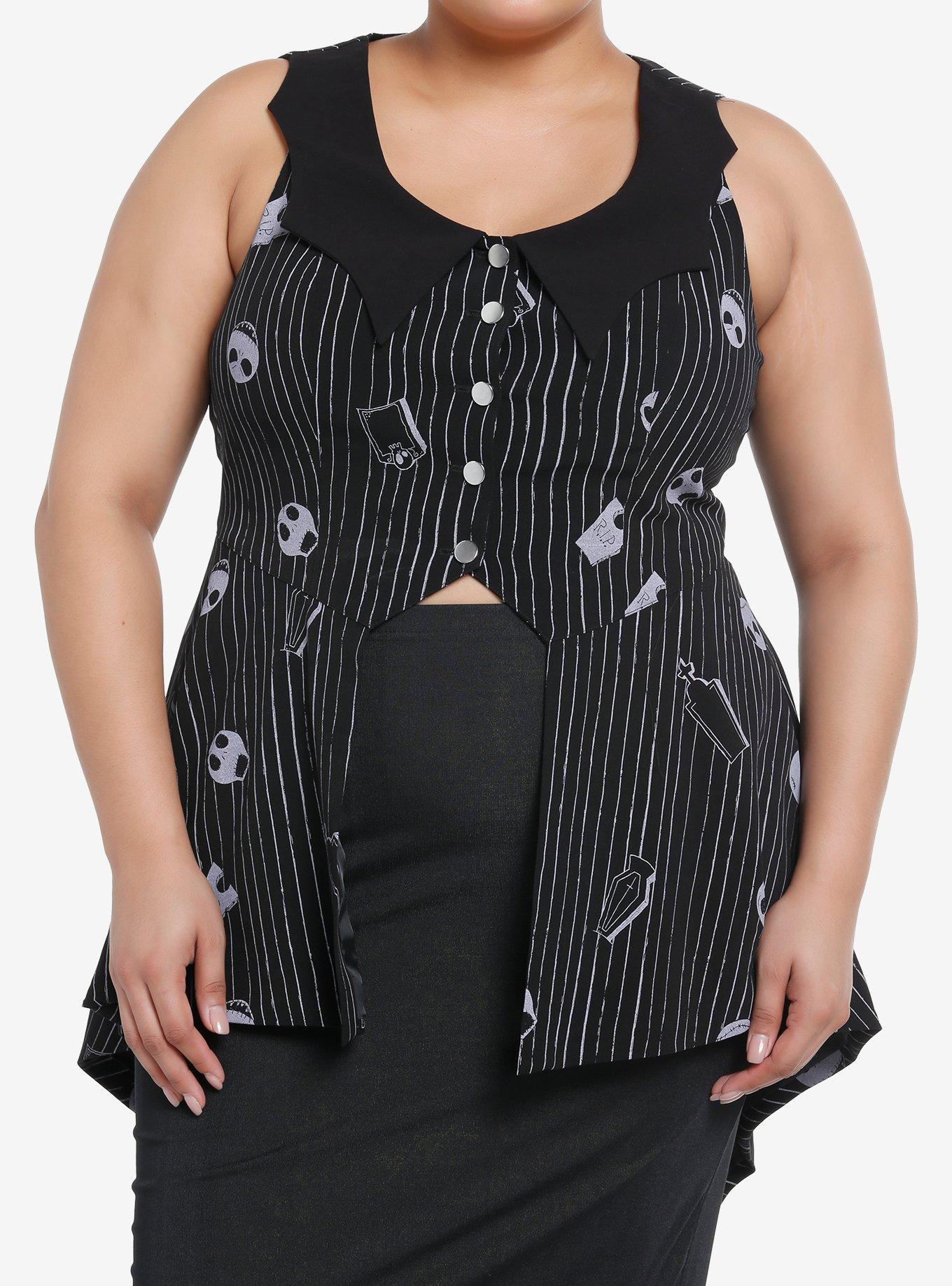 Her Universe The Nightmare Before Christmas Jack Peplum Waistcoat Plus Size, , hi-res