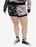 Hello Kitty Bow Split Lounge Shorts Plus Size, BLACK  PINK, hi-res