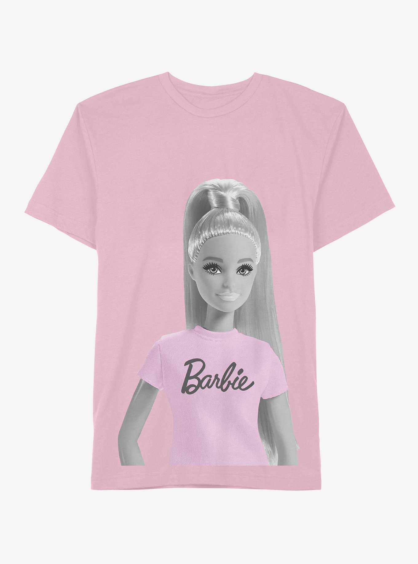 Barbie, Tops, Barbie X Tshirt Womans Pink Long Sleeve With Barbie Head  Icon Silhouette
