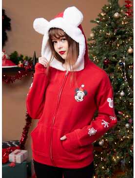 Her Universe Disney Mickey Mouse & Friends 3D Ear Holiday Hoodie, , hi-res