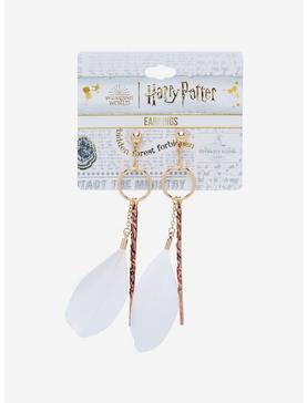 Harry Potter Hermione's Wand & Feather Earrings, , hi-res