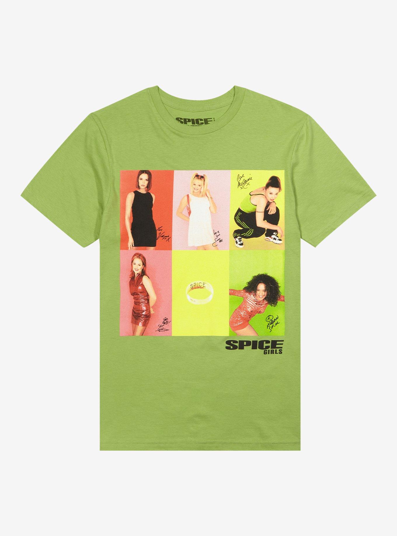 Spice Girls Color Grid Boyfriend Fit Girls T-Shirt, KIWI, hi-res