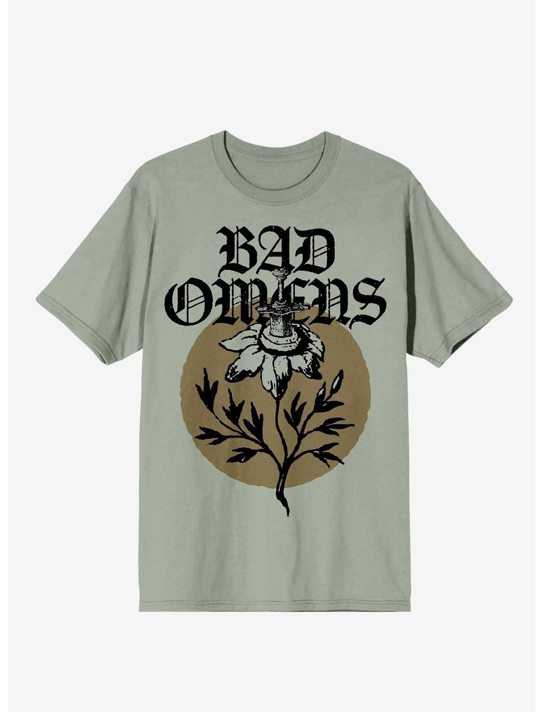 Bad Omens Sword Flower T-Shirt, SAGE, hi-res