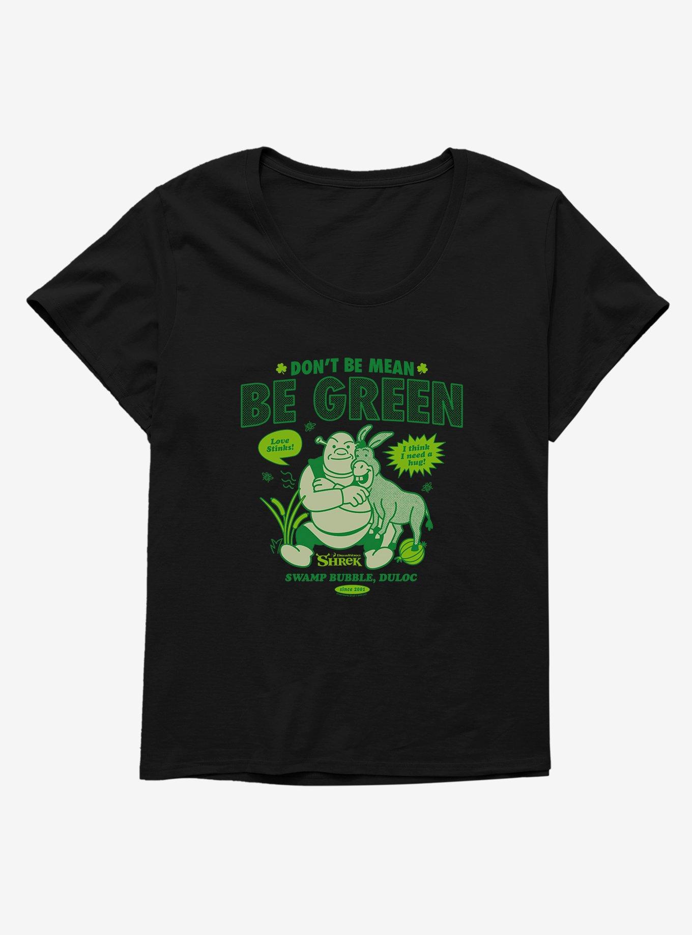 Shrek Don't Be Mean Be Green Girls T-Shirt Plus Size, , hi-res