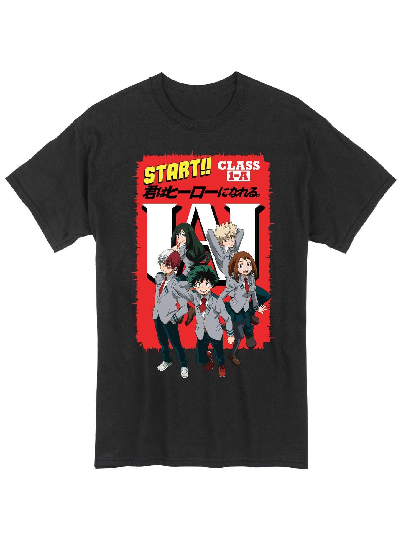 My Hero Academia Class 1-A Group Start T-Shirt, BLACK, hi-res