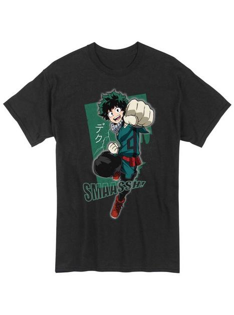 My Hero Academia Deku Smash T-Shirt - BLACK | Hot Topic