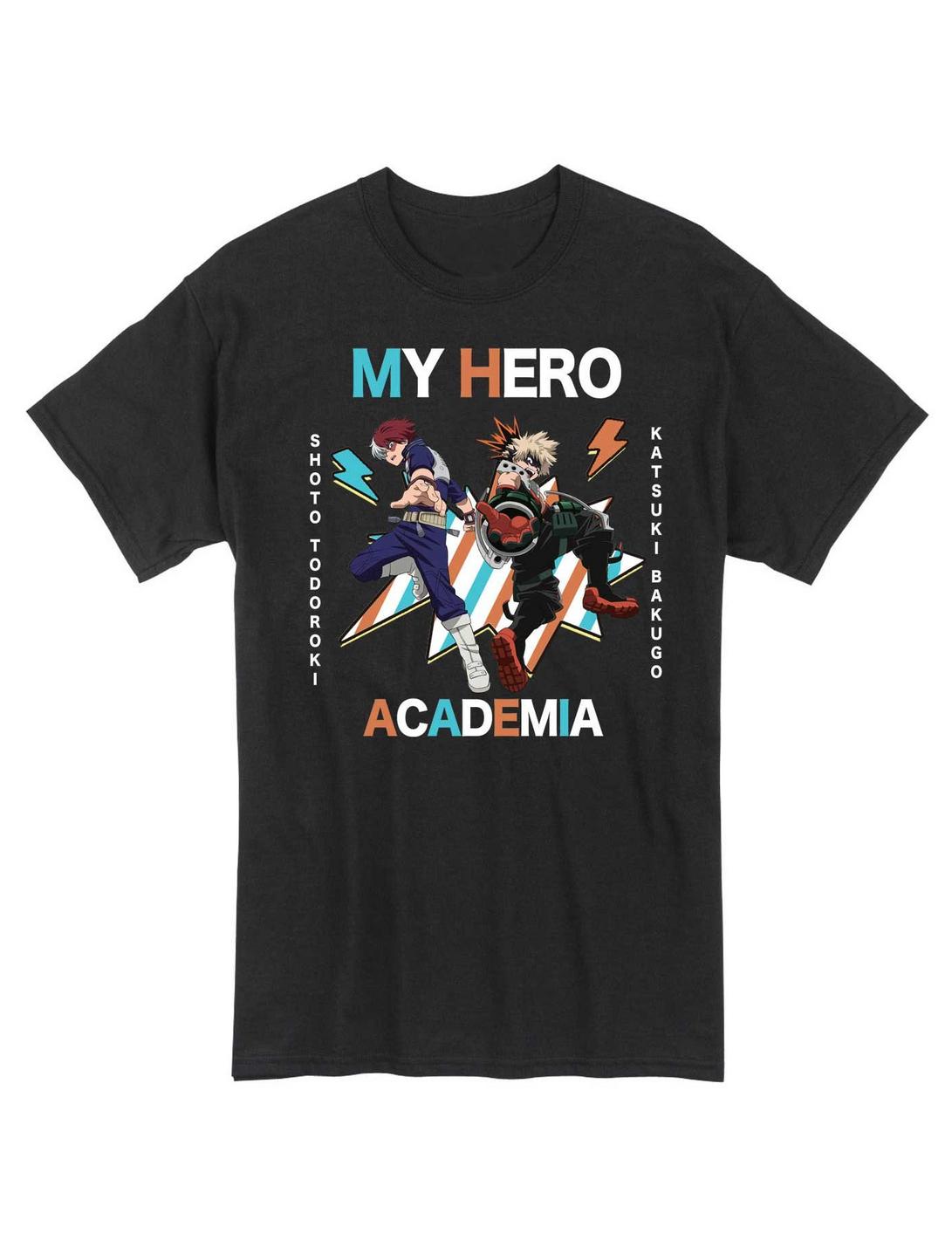 My Hero Academia Bakugo And Todoroki Team Up T-Shirt, BLACK, hi-res