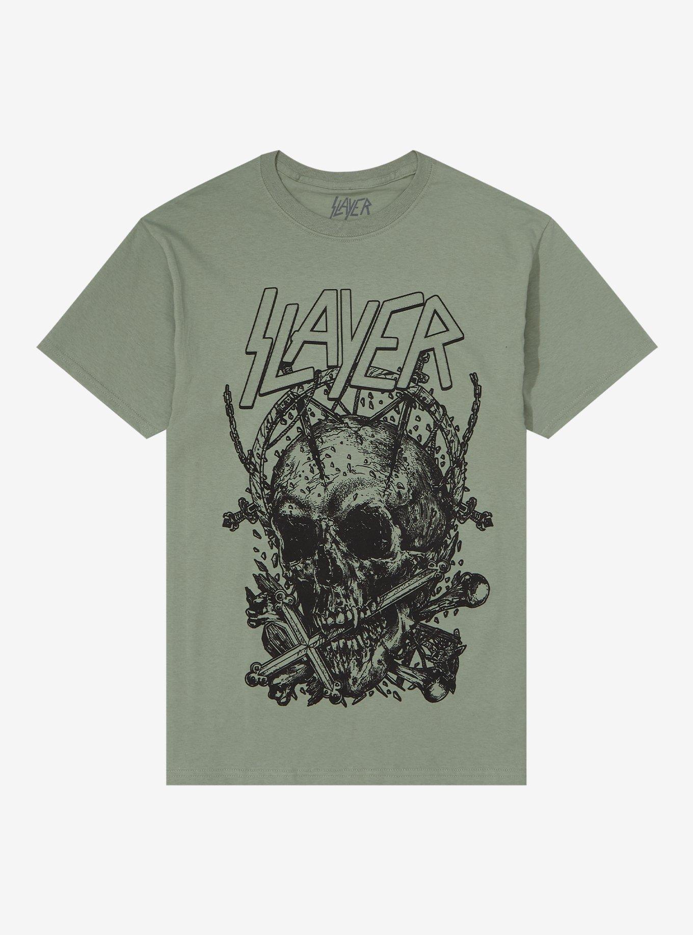 Slayer Skull Cross Girls T-Shirt, SAGE, hi-res