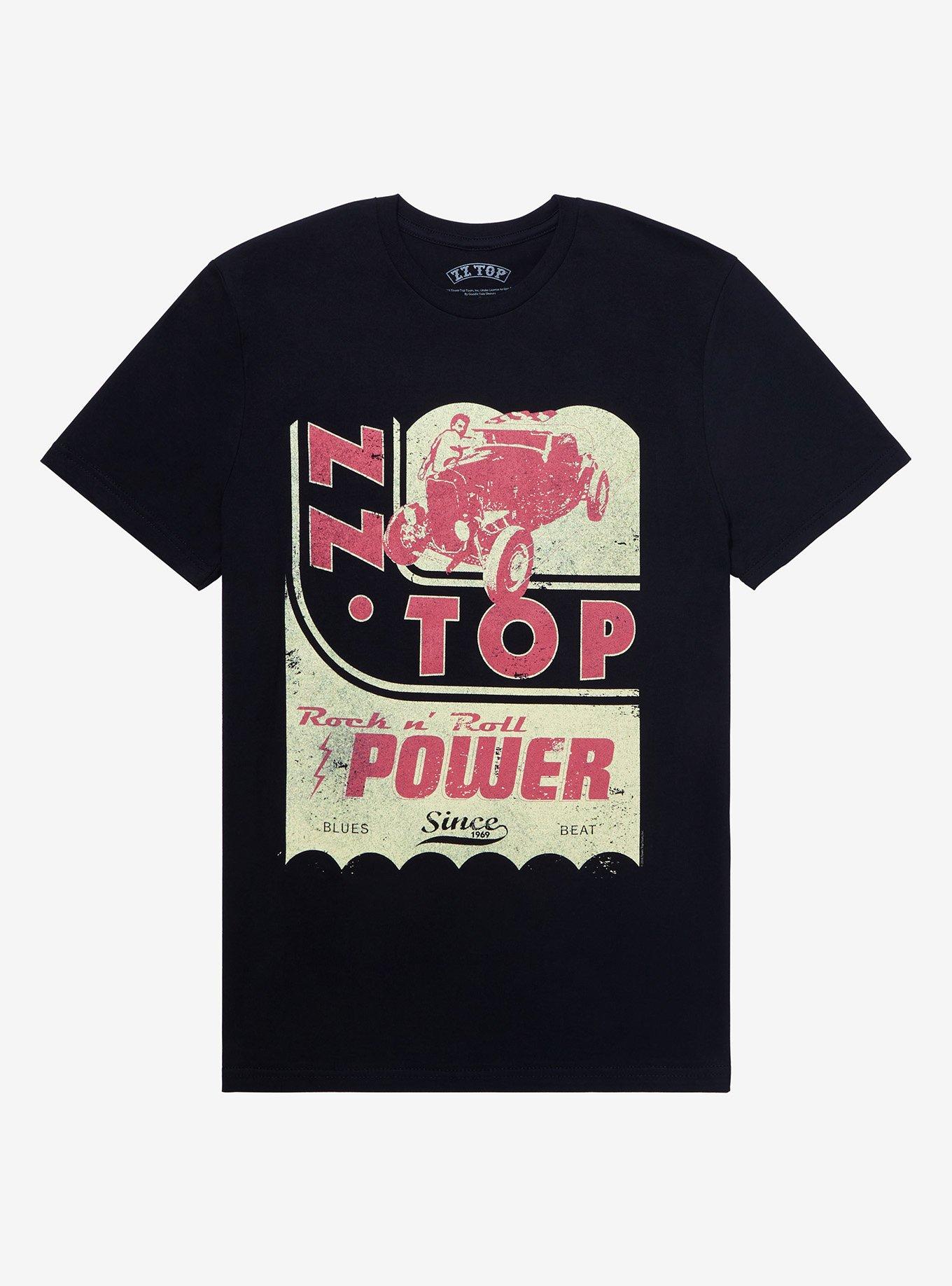 ZZ Top Rock N' Roll Power Boyfriend Fit Girls T-Shirt, BLACK, hi-res