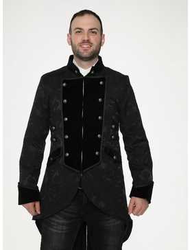 Black Pirate Mens Coat, , hi-res