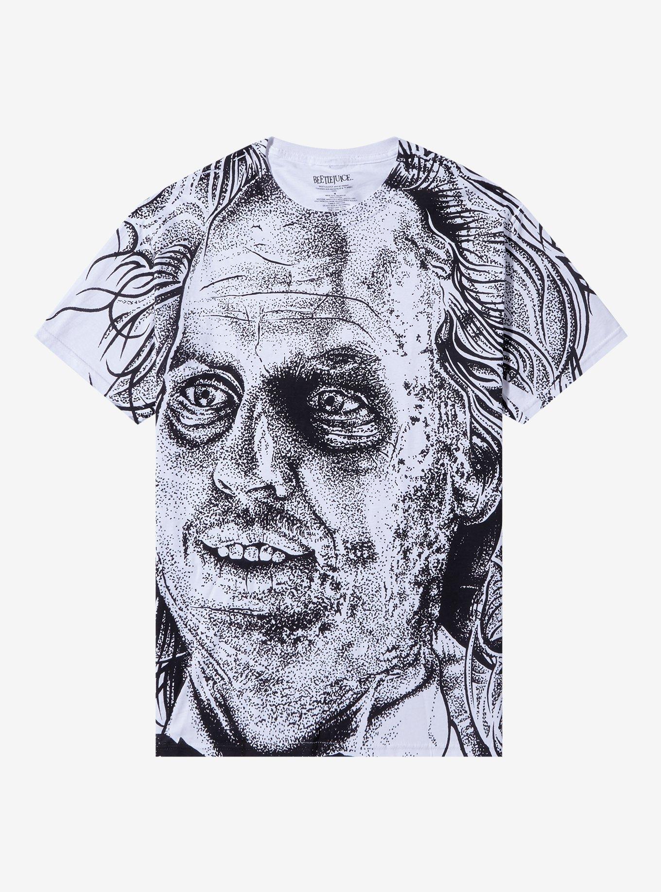 Beetlejuice Face Jumbo Graphic T-Shirt, BLACK, hi-res