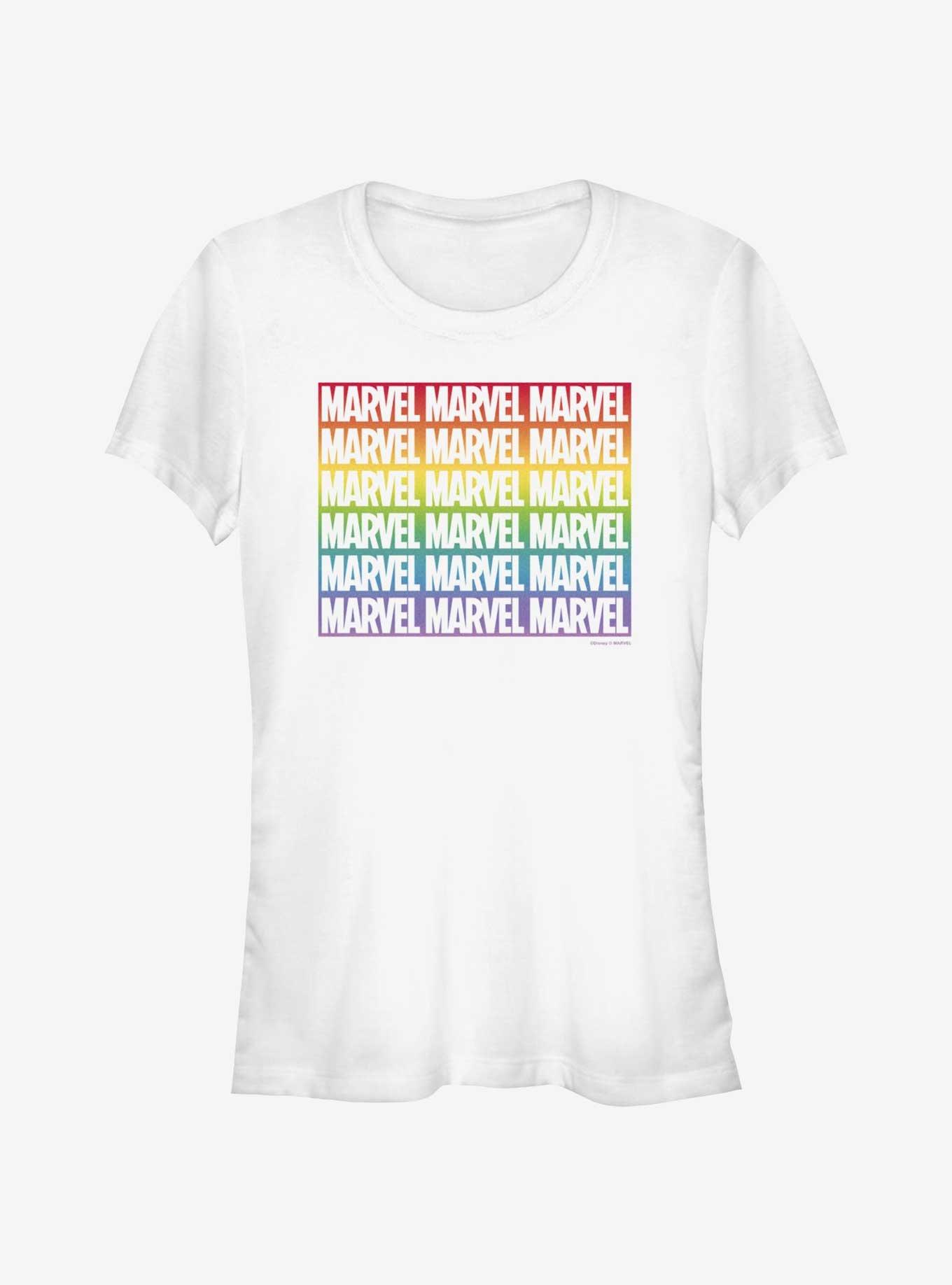 Marvel Avengers Marvel Boxed Gradient Pride T-Shirt, WHITE, hi-res