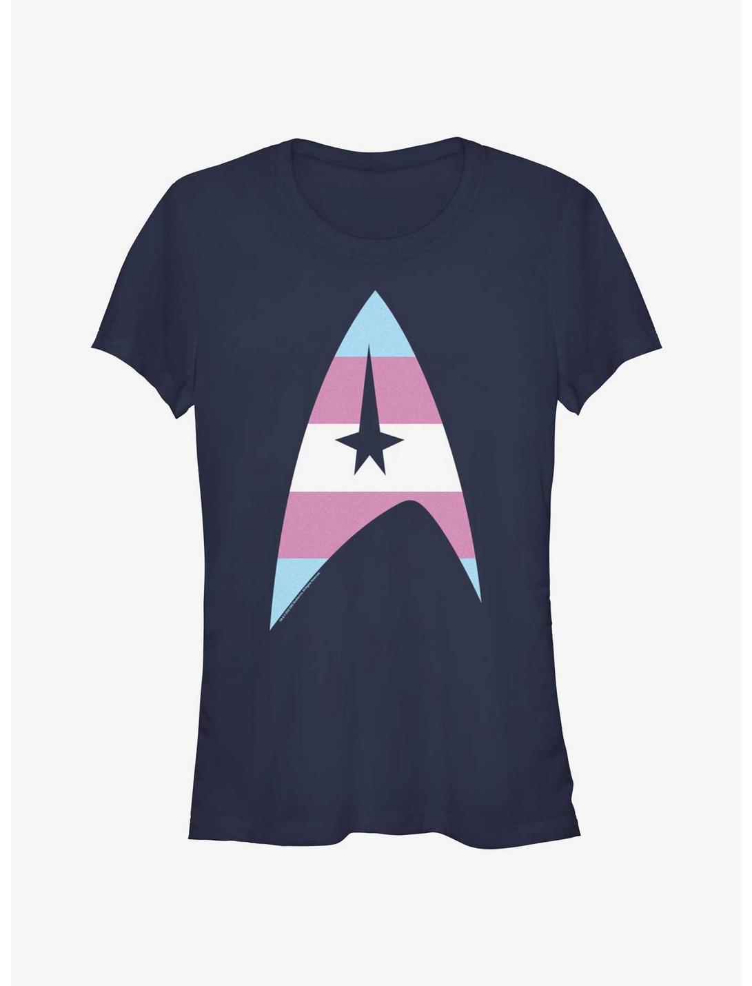 Star Trek Transgender Flag Logo Pride T-Shirt, NAVY, hi-res