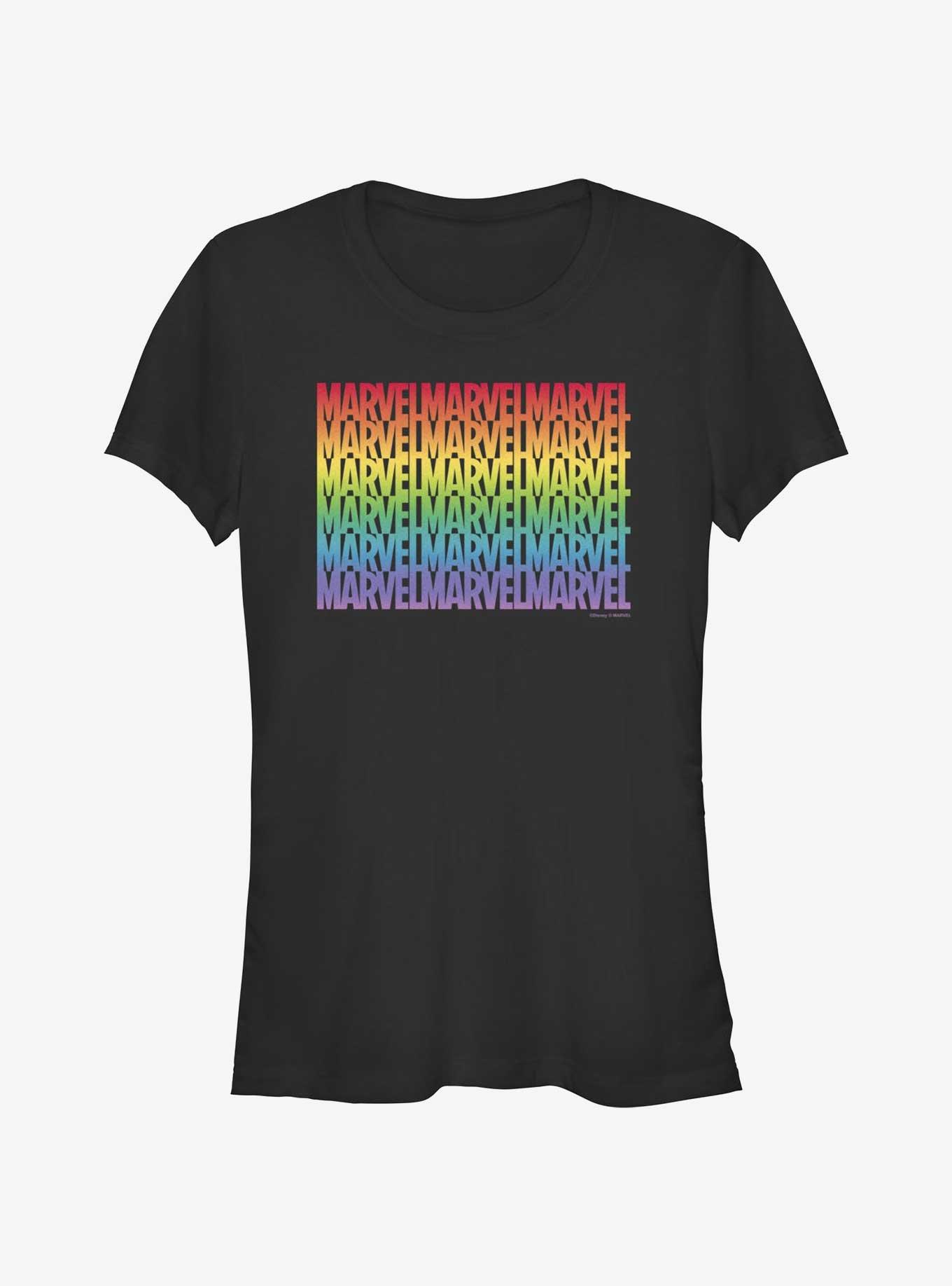 Marvel Avengers Stacked Gradient Pride T-Shirt