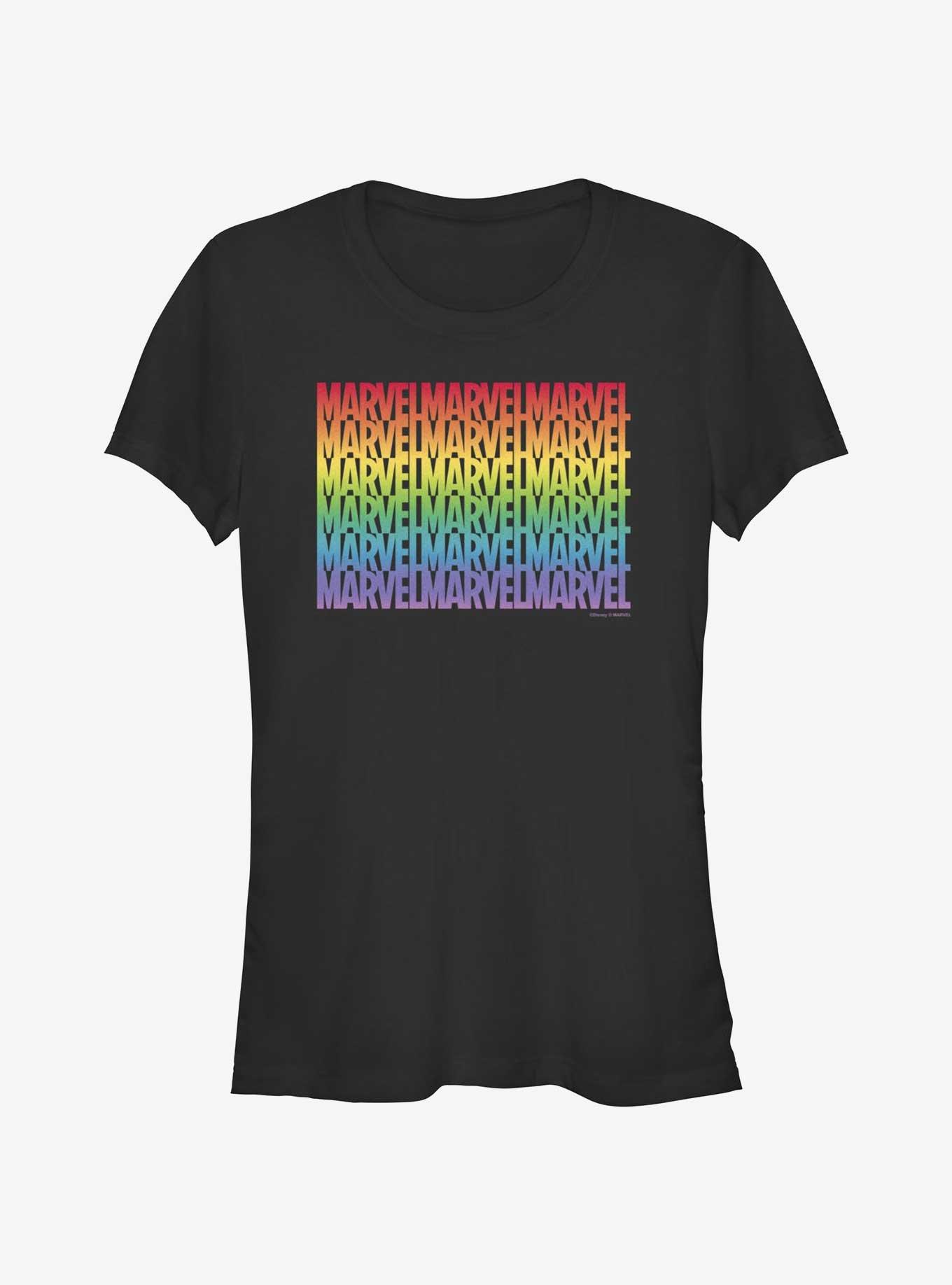 Marvel Avengers Marvel Stacked Gradient Pride T-Shirt, , hi-res