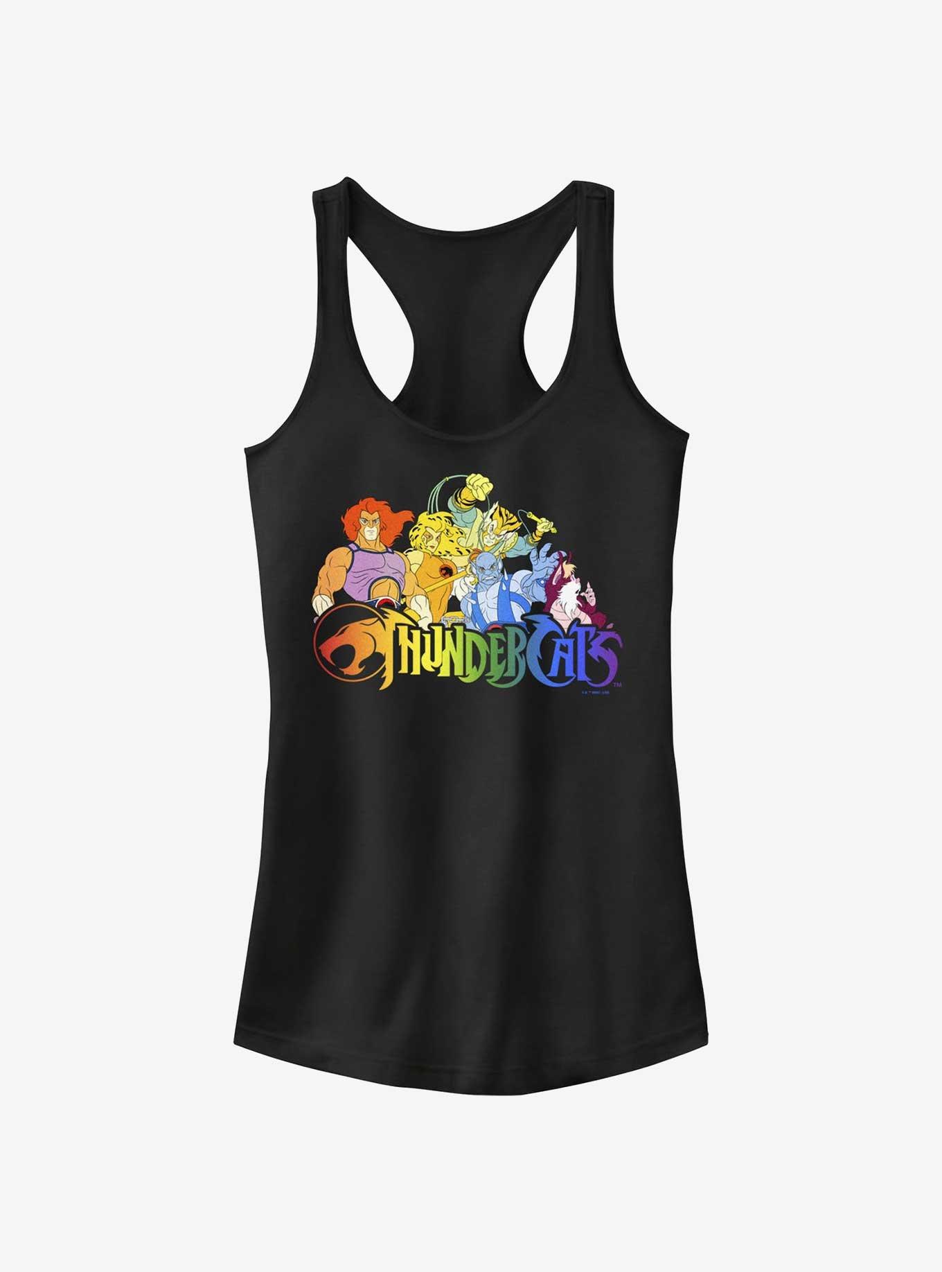 ThunderCats Rainbow Group Pose Pride Tank, BLACK, hi-res
