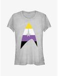 Star Trek Nonbinary Flag Logo Pride T-Shirt, ATH HTR, hi-res