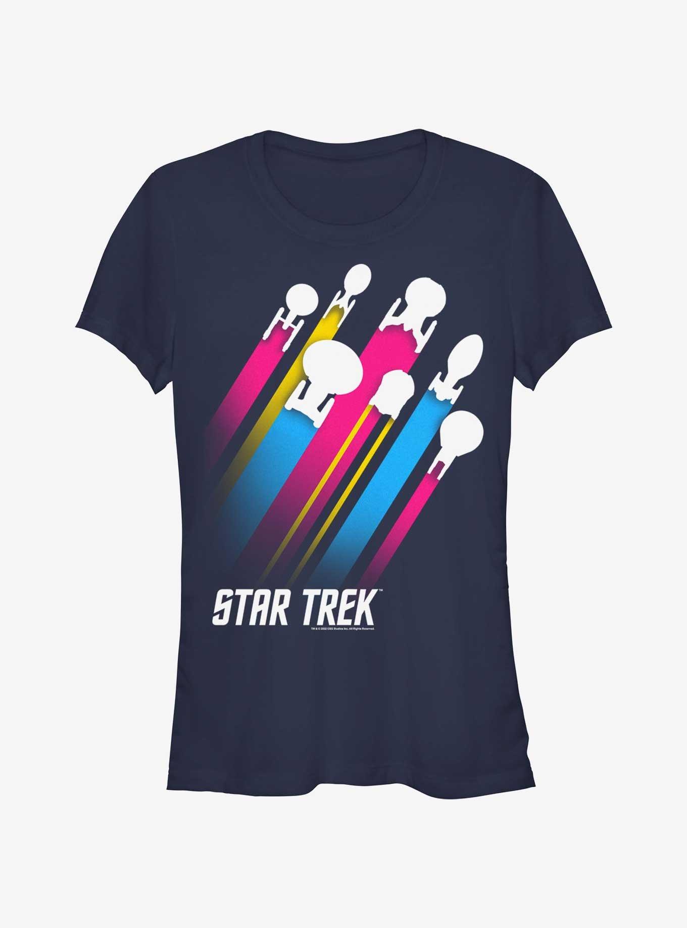 Star Trek Pansexual Flag Streaks Pride T-Shirt, NAVY, hi-res