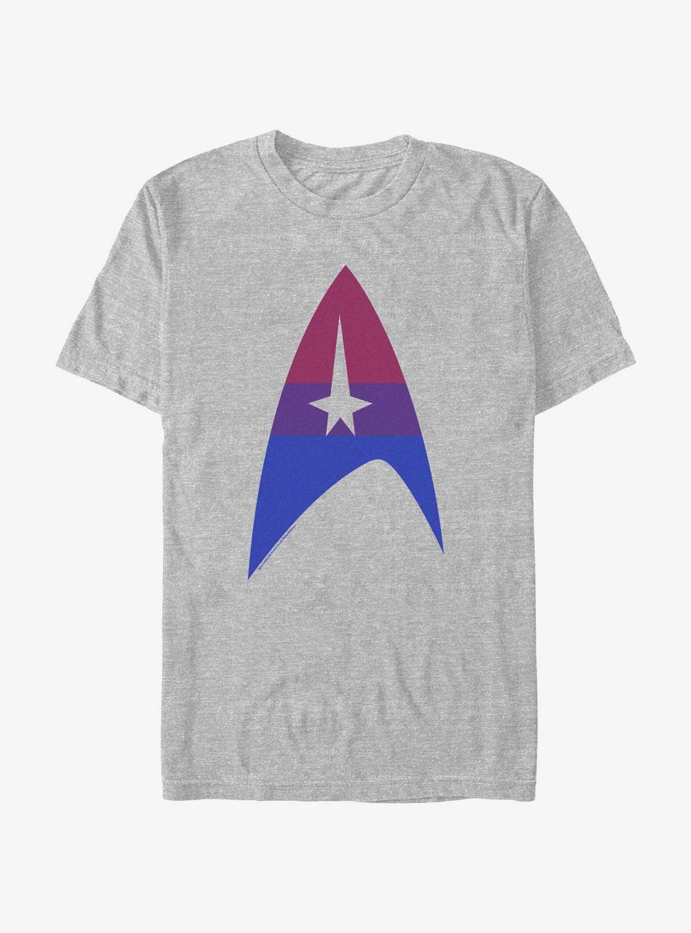 Star Trek Bisexual Flag Logo Pride T-Shirt, ATH HTR, hi-res
