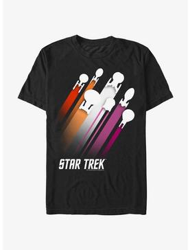 Star Trek Lesbian Flag Streaks Pride T-Shirt, , hi-res