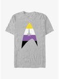 Star Trek Nonbinary Flag Logo Pride T-Shirt, ATH HTR, hi-res