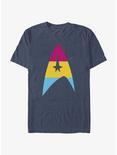 Star Trek Pansexual Flag Logo Pride T-Shirt, NAVY HTR, hi-res