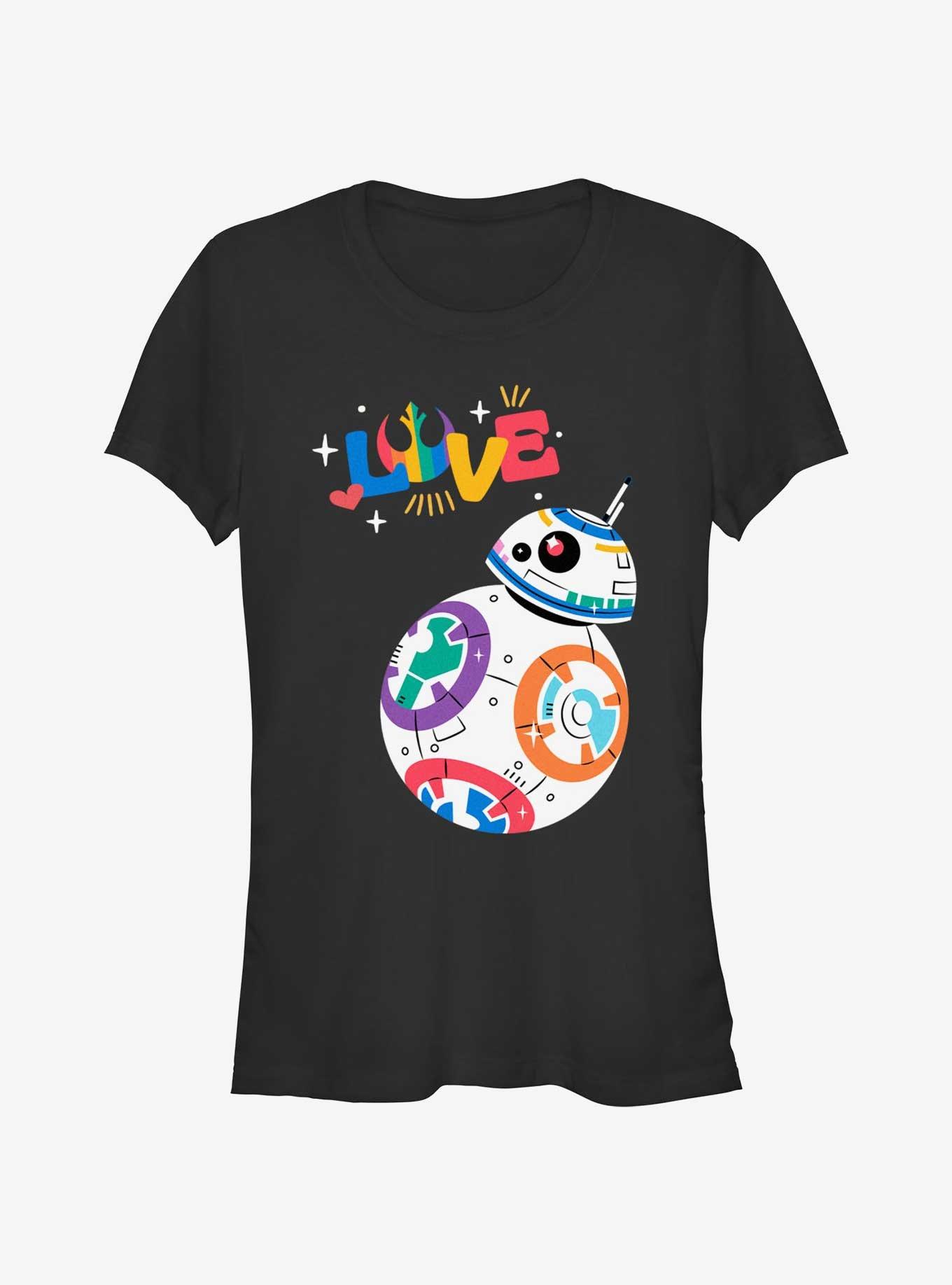 Star Wars Love Rebel BB-8 Pride T-Shirt, BLACK, hi-res