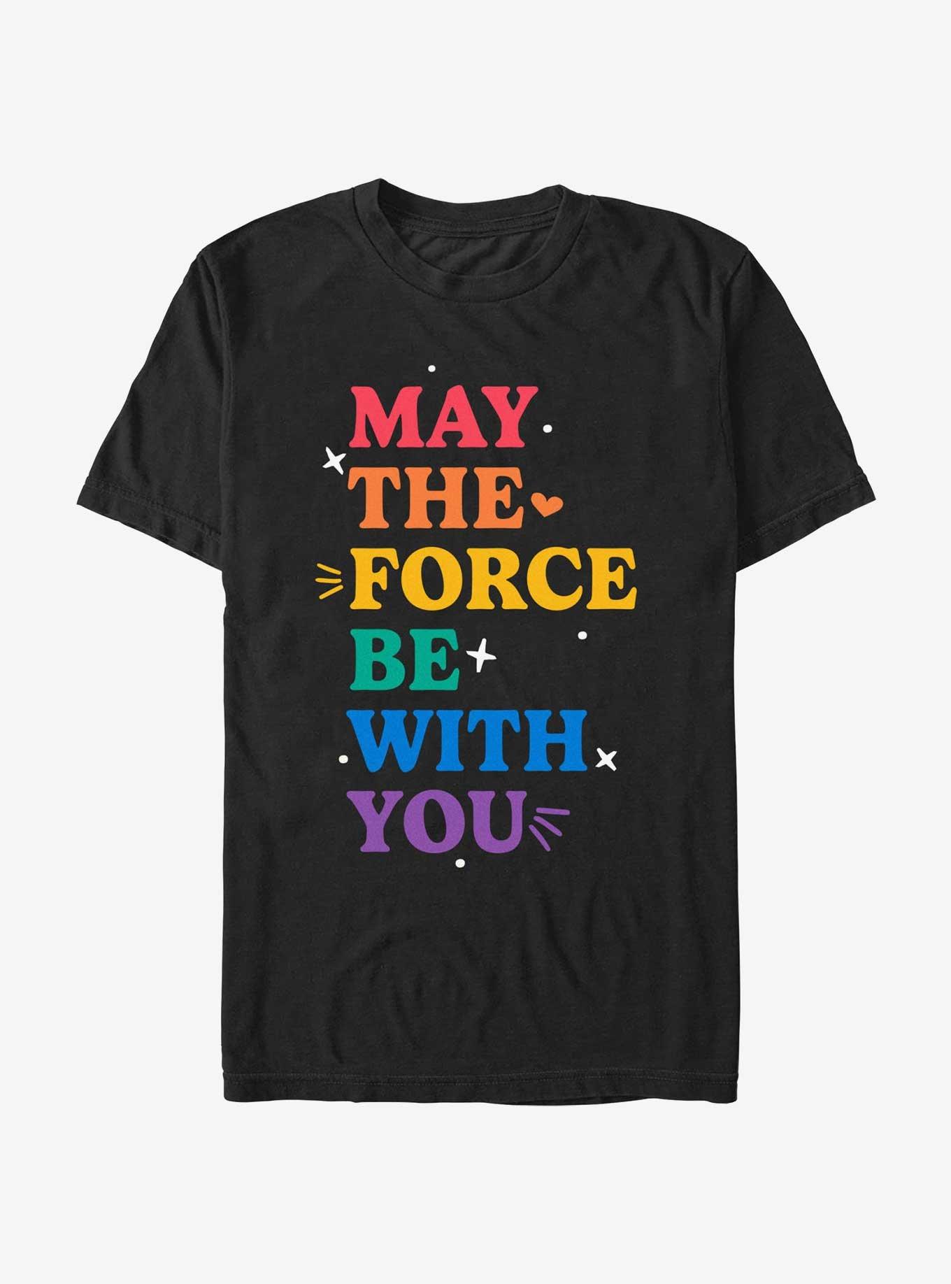 Star Wars Force With You Multicolor Pride T-Shirt, BLACK, hi-res