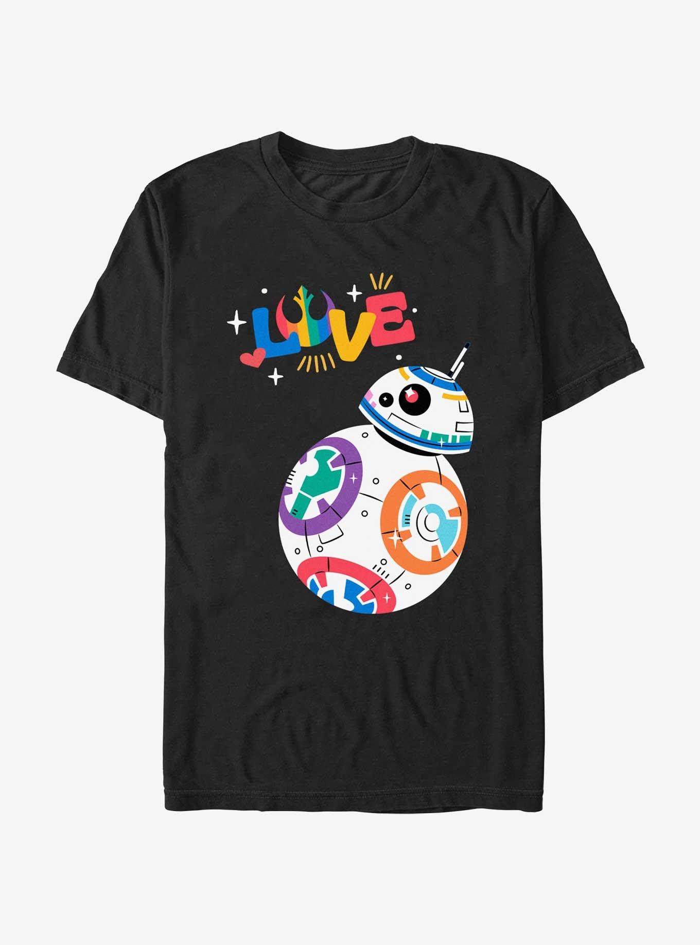 Star Wars Love Rebel BB-8 Pride T-Shirt, BLACK, hi-res